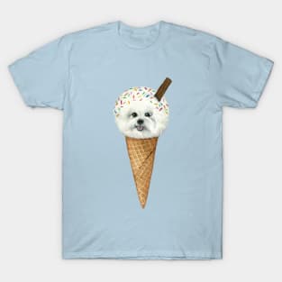 Bichon Frise Ice Cream Dog T-Shirt